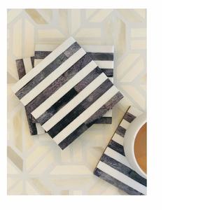 Doublure motif os incrustation sous-verre ensemble de 4 pour thé café boisson sous-verre vaisselle moderne cuisine décor chaleur protéger sous-verre - Product Image 5