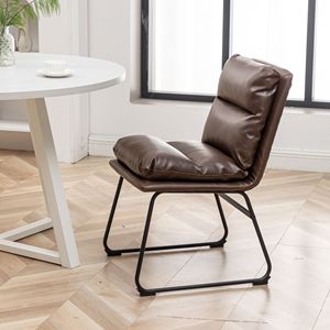 Set da Pranzo Innes 5 Pezzi Marrone Antico, Elegante Tavolo Rotondo con Basamento a Cavalletto e 4 Sedie per Sala da Pranzo - Product Image 6