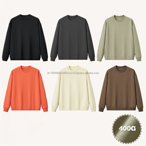 Custom Manufacturer 100% Cotton Men's Street Style Crew <b>Neck</b> Sweatshirt Plus Size Heavy Weight High Quality Sweatshirts - Product Image 2