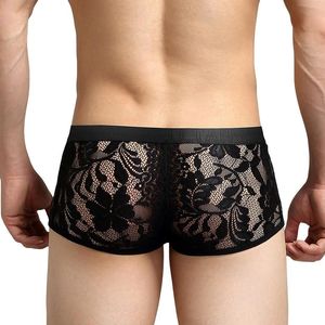 Calzoncillos Boxer Sexys para Hombre, de Color Sólido, Transparentes, de Cintura Media - Product Image 2