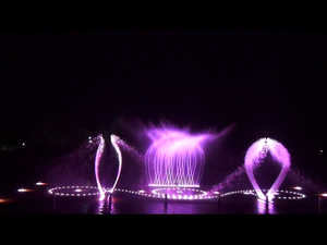 Modern Stainless Steel Outdoor Music Dancing Water Fountain with LED Lighted Laser <b>Projector</b> Show and Floating Design - Product Image 6