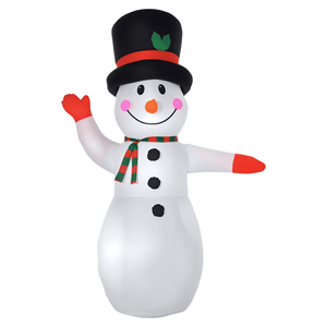 Pupazzo di Neve Gonfiabile per Decorazioni Natalizie da Giardino, 8 Piedi con Luci LED per Esterni - Product Image 1