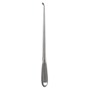 Rectus Flat Back Spinal Fusion Curette 11'' Straight Size #1 Cup Brun Handle Manual Medical Grade <b>Instrument</b> CE By Grip Surgical - Product Image 1