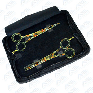 Ensemble de ciseaux de salon pour barbier et effilage, 5,5 pouces, ciseaux professionnels pour la coupe et l'effilage des cheveux avec étui de protection - Product Image 1