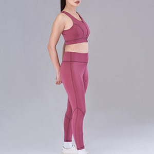 Conjunto de yoga moderno para mujer, para gimnasio, fitness, entrenamiento, material elástico, perfecto para correr, hacer ejercicio y ropa deportiva diaria. - Product Image 3