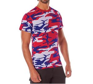 Camisetas de Camuflaje para Camping, Diseño Moderno, Personalizadas OEM, 100% Algodón, Manga Corta, Impresión por Sublimación, Transpirables - Product Image 4