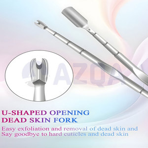 Professional Stainless Steel Cuticle Pusher <b>Tools</b> Set with PU Leather Storage Pouch for Manicure <b>Pedicure</b> Care - Product Image 5