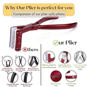 Pince à pression en silicone pour extensions de cheveux, outil professionnel pour coiffeurs, avec système à ressort à ouverture facile et poignée antidérapante - Product Image 6