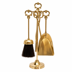 Factory Direct Supplier Brass <b>Fireplace</b> Accessories <b>Set</b> Antique Solid Brass <b>Fireplace</b> <b>Tool</b> <b>Set</b> With Stand Fireside <b>Tool</b> Kit - Product Image 4