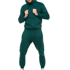 Conjunto Deportivo Unisex de 420 g/m², Sudadera con Capucha y Pantalones Deportivos de Doble Cintura, 100% Algodón para Hombre - Product Image 5