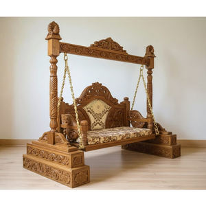 Columpio de Madera de Teca de Diseño Clásico Vintage, Tallado a Mano, Tradicional, Moderno, Profesional, Desmontable, Personalizado para Exteriores - Product Image 1