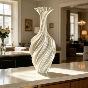 Contemporary Porcelain <b>Vase</b> Matte Finish 16-24 Inches Tabletop Decor Exquisite Durable Design - Product Image 1