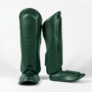 Waterproof Leather <b>Shin</b> <b>Guards</b> for Muay Thai Kickboxing <b>MMA</b> Training with Professional Protection - Product Image 5