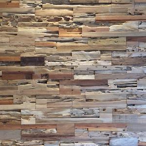 Panneau mural insonorisant en bois massif recyclé, design géométrique moderne, revêtement décoratif pour usage domestique, commercial, centres commerciaux et villas - Product Image 5