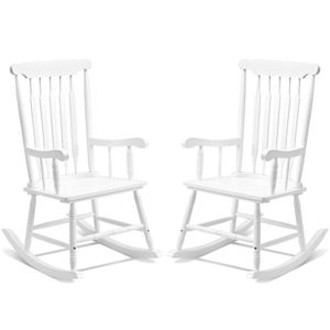 Solid Wood Patio Rocking Chair Outdoor Porch and Indoor Wooden Rocker for Garden Backyard Comfortable Bistro B Armchair - Product Image 2