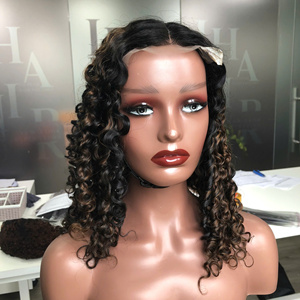 Prix de gros cheveux vietnamiens bruts vierges SDD Pixie bouclés perruque sans colle perruques de cheveux humains HD Swiss Base dentelle frontale perruques - Product Image 2