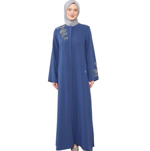 Abaya respirante à imprimé fantaisie, broderie tendance, longue manche, longueur ras du sol, personnalisable, pour femme adulte, style Dubaï - Product Image 6