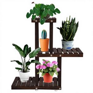 การแสดงต้นไม้เป็นชั้นเสน่ห์แบบชนบทแสดงให้เห็นถึงความเขียวขจีของคุณในสไตล์ด้วยขาตั้งเคลือบด้วยผงดอกไม้ในสวน - Product Image 1