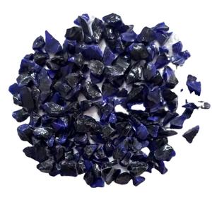 Revêtement de sol en terrazzo de qualité supérieure copeaux et agrégats de verre de couleur bleu foncé avec matériau d'exportation standard de qualité A - Product Image 1