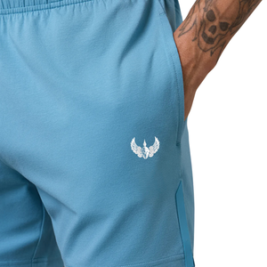 Pantalones Cortos Deportivos para Hombre, Color Azul Cielo, Casuales, Ligeros, para Gimnasio, Correr, Entrenamiento, Verano - Product Image 4