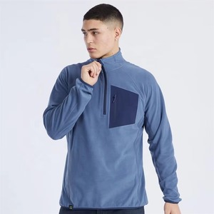 Premium <b>Mens</b> Hoodies Heavyweight <b>Pullover</b> Sweatshirt Streetwear Fashion OEM Wholesale <b>Men's</b> Blue Quarter Zip Fleece <b>Pullover</b> - Product Image 5