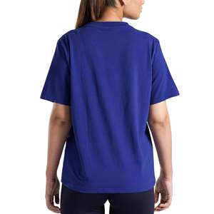 Camiseta Azul Oversize para Mujer, Corte Holgado, Manga Corta, Cuello Redondo, Top Informal para Gimnasio, Fitness, Yoga, Running, Ropa Deportiva Cómoda - Product Image 4