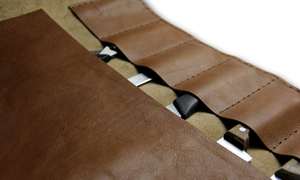 Étui de voyage pour couteau de chef en cuir véritable OEM, anti-odeur, LSKR-0115 - Product Image 5