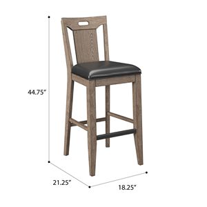 Wallace & Bay Benti Brown Slat Back Bar sgabelli Set di 2 - Product Image 3
