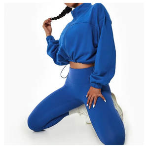 Sudadera Corta Informal de Alta Calidad para Mujer, Diseños Clásicos y Elegantes, Sudadera Corta Transpirable y Antipilling para Invierno - Product Image 5