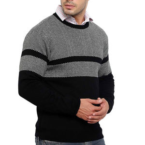 Men's Winter Knit Sweater 100% Cotton Premium Crew Neck Warm Casual OEM Service - Product Image 3