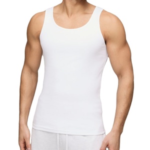 Wholesale 350 Gsm Heavyweight Summer Streetwear Regular Fit Knitted Casual Style <b>Singlet</b> Breathable Plain Customizable OEM - Product Image 1