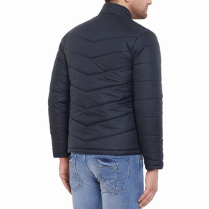 Wholesale High Quality Custom Design 100% Polyester Canvas Coated Stand Collar Breathable Front Logo Winter Puffer Men <b>Jackets</b> - Product Image 5