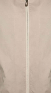 Men's Beige Solid Silk Shell Bomber Jacket Stand Collar Zipper Closure Hooded Breathable Streetwear Winter Wear - Product Image 6