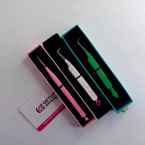 Pince à cils GETUP BROSONS en acier inoxydable à pointe lisse, emballage individuel de précision, logo personnalisé avec découpe sur mesure - Product Image 5