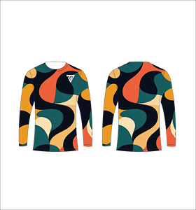 T-shirt à manches longues pour homme, motif abstrait étoile céleste géométrique, col rond, décontracté, streetwear, hauts pour la gym et l'entraînement - Product Image 2