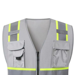 Gilet de sécurité réfléchissant à LED de classe 2 ANSI, en maille, avec fermeture éclair, pour les travailleurs, la circulation routière, la construction, par Nexfit Athletics - Product Image 2