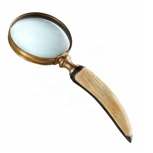 Chất lượng cao Brass Horn <span class=keywords><strong>Magnifying</strong></span> Glass với sừng trâu <span class=keywords><strong>x</strong></span>ử lý cho cuốn sách và báo Reading trang trí <span class=keywords><strong>Magnifying</strong></span> <span class=keywords><strong>lens</strong></span> - Product Image 4