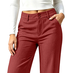 New Fashion <b>Women</b> Flare Pants Custom Logo High Waist <b>Stretch</b> <b>Trousers</b> with Stylish Bell Bottom Silhouette for Modern Apparel - Product Image 5