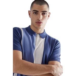 Nouveau design tendance : Chemises respirantes pour hommes à demi-zip, avec panneaux personnalisés, manches courtes, coupe ajustée, style 1/4 zip - Product Image 6