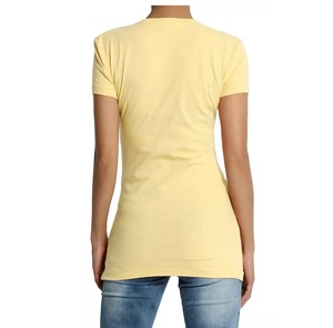 Camiseta de algodón GSM 230 de alta calidad para mujer, logotipo personalizado impreso, estilo informal de manga corta para verano - Product Image 6