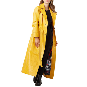 Veste en cuir pour femme, style motard, tendance, avec ceinture, doublure intérieure chaude et douce au toucher, confortable pour les traderes. - Product Image 5