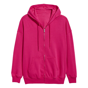 Sweat-shirt à capuche oversize personnalisable pour homme, multicolore rose, en molleton de coton, coupe décontractée, avec poche avant, collection automne 2026 - Product Image 1