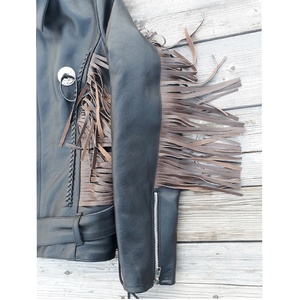 Chaqueta de Motociclista de Cuero Genuino de Alta Calidad, Estilo Nuevo, Vintage, Vaquero, Súper Suave, Transpirable, Resistente al Viento, Reversible y Ecológica - Product Image 4