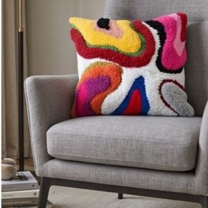 Nouvelle Housse de Coussin Rectangulaire Tricotée Géométrique Abstraite Tendance Style Bohème Faite à la Main en Laine Acrylique pour Décoration Intérieure - Product Image 3