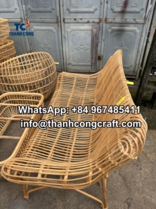 Chaise de restaurant en rotin de luxe chaises en osier fabriquées à la main le plus vendu fournisseur en gros du Vietnam - Product Image 4