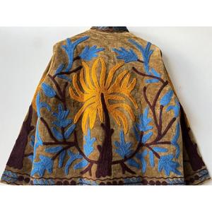 Wholesale Price Suzani Embroidered Knitted Breathable Cotton Velvet Autumn/Winter <b>Jacket</b> Boho Regular Handmade Ethnic Outerwear - Product Image 4