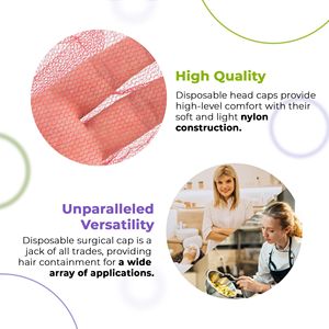 Paquete de redes desechables para el pelo rojo de 18 pulgadas, 1000, nailon suave y duradero, servicio de comida de cocina, redes para el pelo Bouffant para hombres y mujeres, borde elástico - Product Image 4