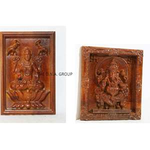 Diosa Laxmi Ji Panel de Arte de pared de madera Cartel de pared bellamente elaborado - Product Image 4