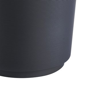 Cestino per Rifiuti a Induzione da 7,5 Litri Nero in Plastica Nervata Soft Touch Ecologico per Ufficio, Hotel, Ospedale - Product Image 4