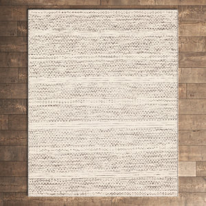 Gorgeous Hot Selling Distressed Linear Cream Area Rug - Modern Ivory Speckled Abstract Carpet Absorbent and Washable for Home - Product Image 3